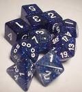 Ensemble de 7 d�s - Brillant Bleu