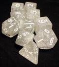 Ensemble de 7 d�s - Brillant Argent