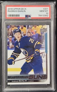 2017/18 Upper Deck Series 1 RC Young Guns #201 Rasmus Dahlin Gem Mint PSA 10