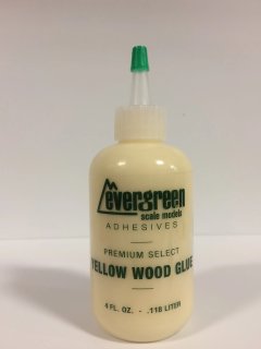 Evergreen Scale Models Adhesives Premium Select Yellow Wood Glue 4 FL. OZ