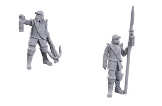 Wizkids Unpainted Minis - Roadwardens Male & Female