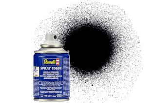 Revell Peinture en Aérosol Acrylique 100ml: Black Mat / Noir Mat