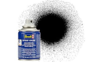 Revell Peinture en Aérosol Acrylique 100ml: Black, Silk / noir satiné