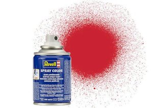 Revell Peinture en Aérosol Acrylique 100ml: Fiery Red, Silk / rouge feu satiné