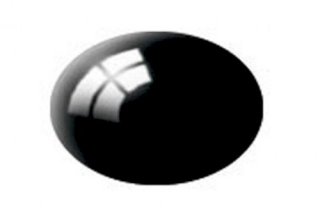Revell Peinture Acrylique Aqua Color 18ml: Black Gloss / Noir Brillant