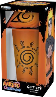 Naruto Shippuden Pint Glass / Coaster Gift Set