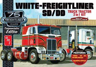 AMT - White-Freightliner SD/DD 2 en 1 1/25