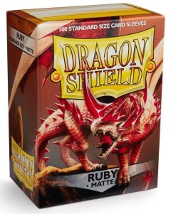 Dragon Shield Sleeves - 100 - Ruby Matte