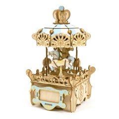 Azone Co. Wa-Gu-Mi Wooden Art Orgel Merry-Go-Round Music Box Puzzle
