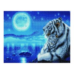 Crystal Art Kit - Lullaby White Tigers