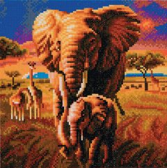 Crystal Art Kit - Elephant Of The Savannah
