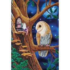Crystal Art Kit - Notebook - Owl Fairy Tree