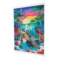 Crystal Art Scroll Kit Tropical Turtle Paradise