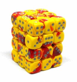 Brique de 36d6 12mm Gemini rouge/jaune avec points argentés