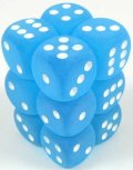 Chessex Frosted 12D6 Caribbean Blue 16mm