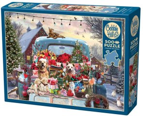 Cobble Hill Puzzle - 500 Pcs - Country Truck in Winter