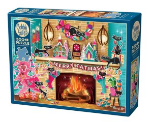 Cobble Hill - 500 Pcs Puzzle - Merry Catmas