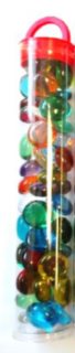 Glass Stones Translucent Mixed Colors (40)