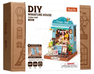 Rolife Gelato Stall DIY Miniature House Kit (132 PCS)