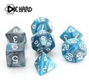 Poly Rpg Dice Set - Silver/Turquoise Alloy