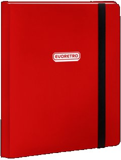 EvoRetro 9 Pochettes Card Binder avec Élastique Rouge