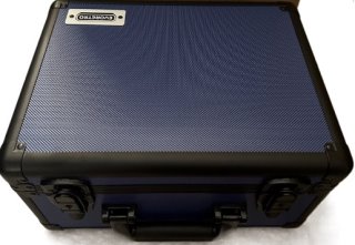 EvoRetro Graded Card Storage Box Heavy Duty 3 Rangées Bleu