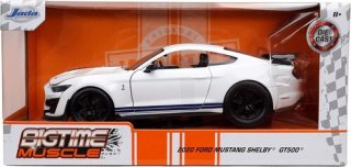 Jada Die Cast - BIGTIME Muscle 2020 Ford Mustang Shelby GT500 Glossy White 1/24
