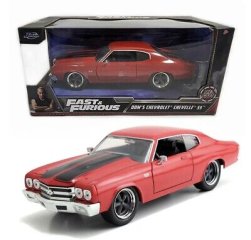 Jada Fast & Furious - Dom Chevy Chevelle SS (Glossy Red With Black Stripes) 1/24
