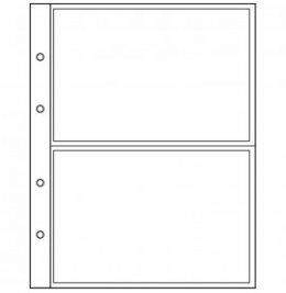 Feuille Numis 2C - 2 Pochettes Horizontales