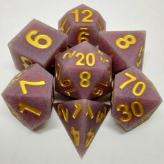 Ensemble de 7 dés polyédriques en silicone - Cendre Volcanique