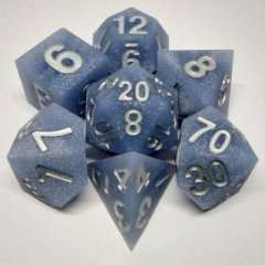 Ensemble de 7 dés polyédriques en silicone - Débris Glacials