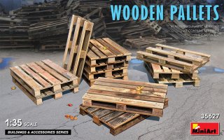 MiniArt Wooden Pallets Plastic Model Kit 12 Pallets 1/35