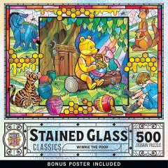 Master Pieces Puzzle Stained Glass Winnie The Pooh 500 PCS