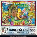 Master Pieces Puzzle Stained Glass Winnie The Pooh 500 PCS