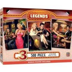 Master Pieces Puzzle Silver Screen Legends 3X500 PCS
