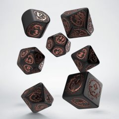 Dragons Modern Dice Set - Black And Copper