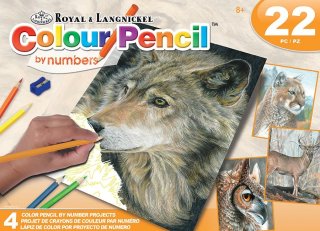 Royal & Langnickel Colour Pencil By Number American Wildlife Set