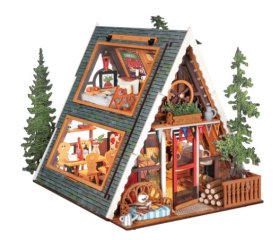 Rolife A-Frame Cabin DIY Miniature House Kit
