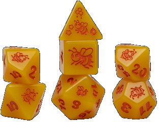 Sirius Dice Animals Golden Buzz 7-Die Set