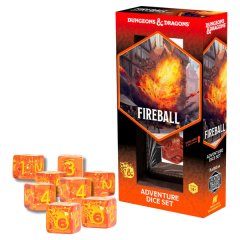 DND Adventure Dice Fireball 8 Dice Set