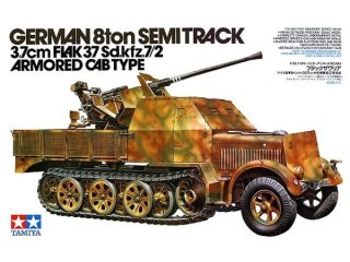 Tamiya - German 8ton Semi Track 3.7cm Flak 37 Sd.Kfz.7/2 Armored Cab Type 1/35