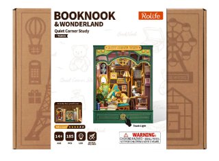 Rolife Quiet Corner Study DIY Booknook Shelf Insert (185 PCS)