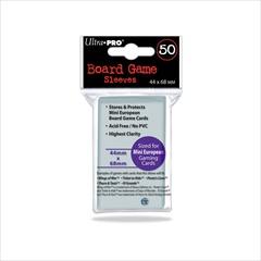 Up Board Game Sleeves Mini Euro - 50 Ct - 44x68mm