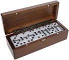 Dominoes DBL 6 Marbelized Magnetic Wooden Box