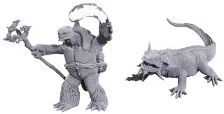 D&D Unpainted Minis WV24 Tortle Druid Wild Shape Giant Lizard