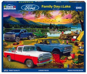 White Mountain Family Day At The Lake 1000 PCS Puzzle