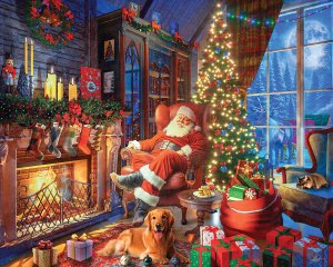 White Mountain Sleepy Santa 1000 PCS Puzzle