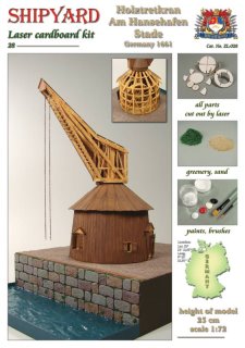 Holztretkran am Hansehafen stade 1661 1/72 Laser Cut