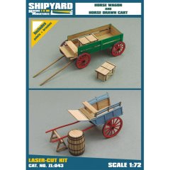 Horse Wagon And horse Drawn Cart 1/72 Laser Cut
