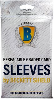Beckett Shield: Sleeves Graded Resealable 100ct. / Sacs Refermable pour Carte Gradée 100ct